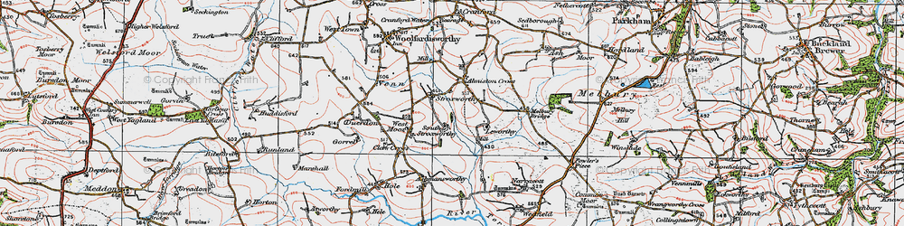 Old map of Stroxworthy in 1919