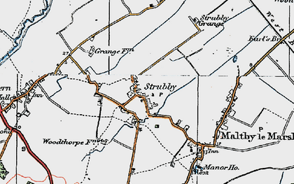 Old map of Strubby in 1923