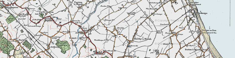 Old map of Strubby in 1923