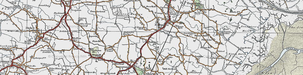 Old map of Strugg's Hill in 1922