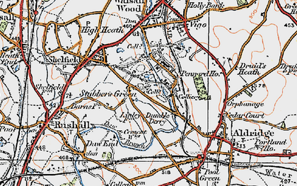 Old map of Stubber's Green in 1921