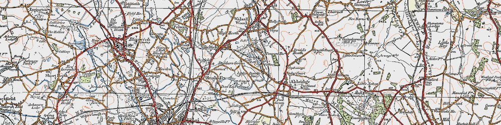 Old map of Stubber's Green in 1921
