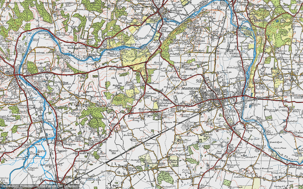 Old Map of Stubbings, 1919 in 1919