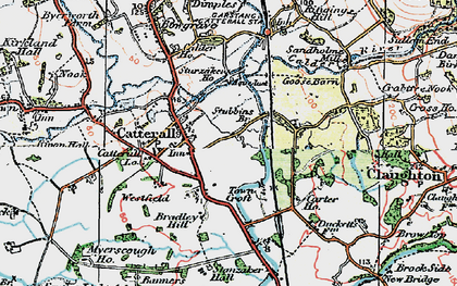 Old map of Bradley Hill in 1924