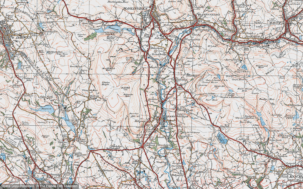 Old Map of Stubbins, 1924 in 1924