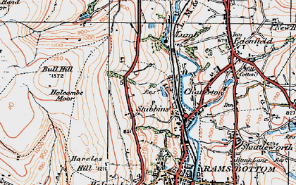 Old map of Stubbins in 1924