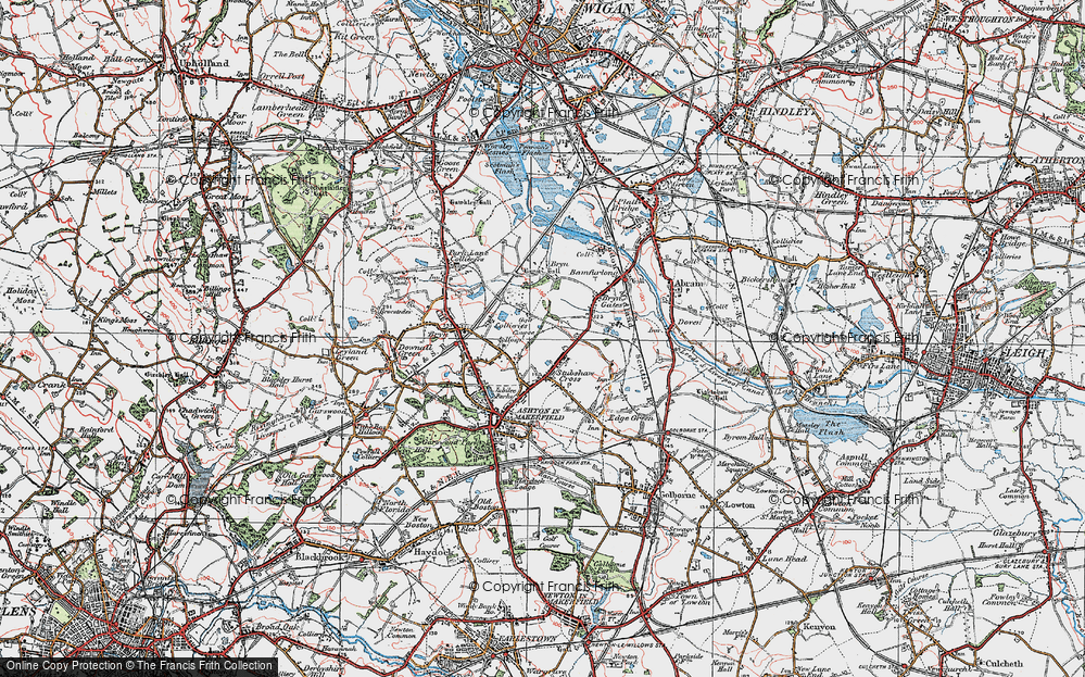 Old Map of Stubshaw Cross, 1924 in 1924