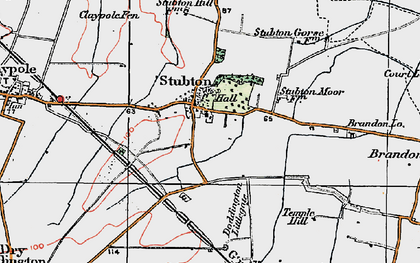 Old map of Stubton in 1921