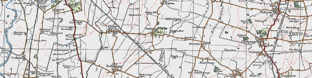 Old map of Stubton in 1921