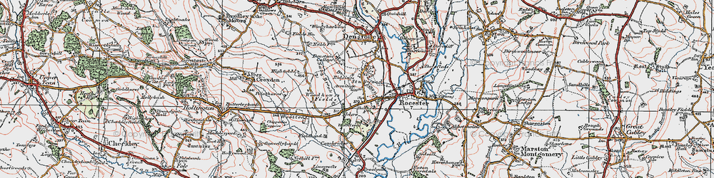 Old map of Stubwood in 1921