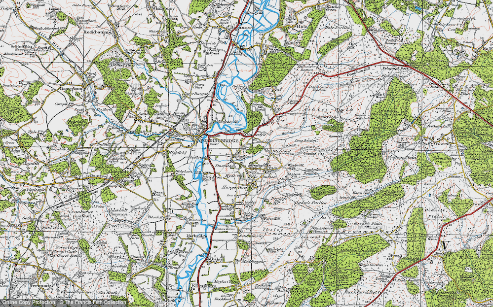 Old Map of Stuckton, 1919 in 1919