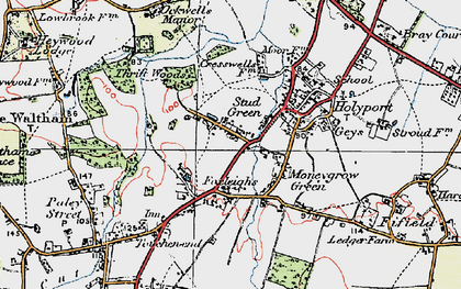 Old map of Stud Green in 1919