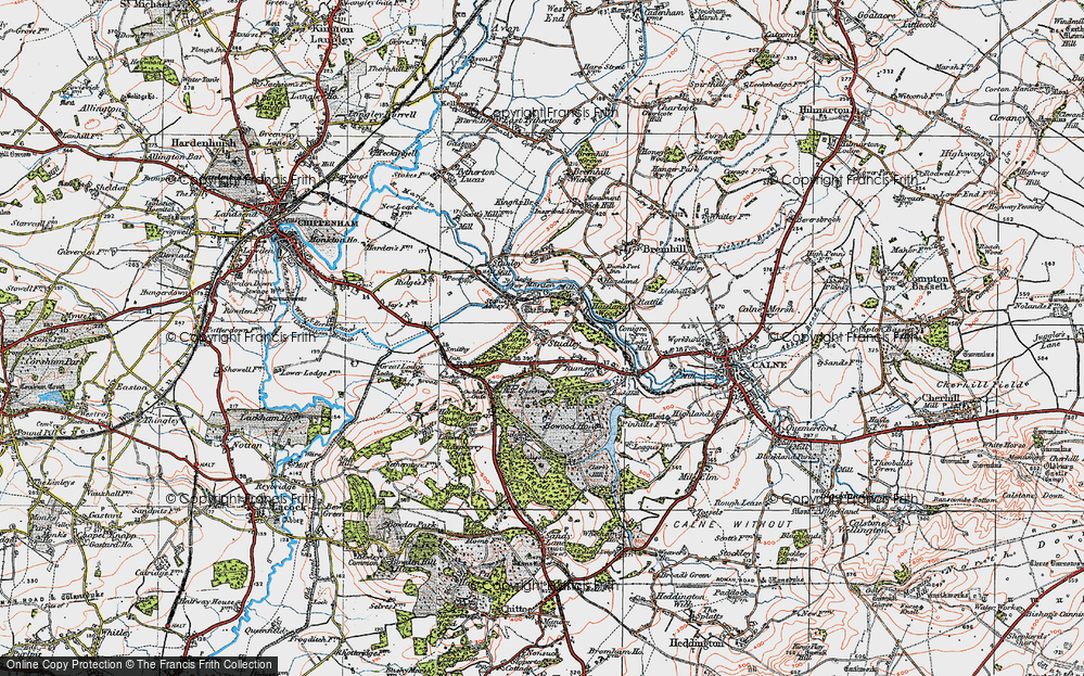 Old Map of Studley, 1919 in 1919
