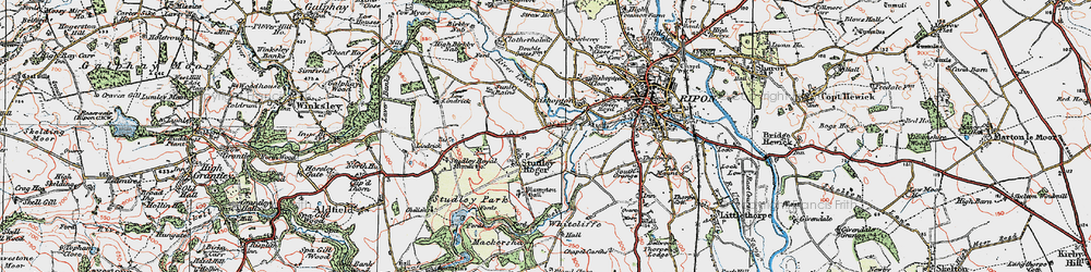 Old map of Aismunderby Village in 1925