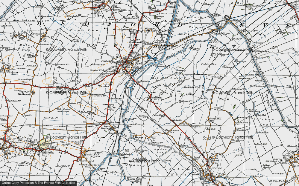 Old Map of Stuntney, 1920 in 1920