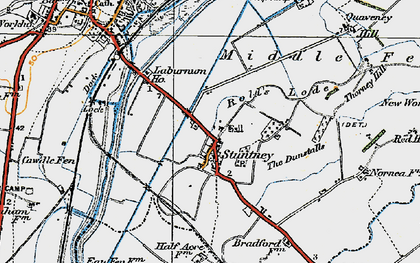 Old map of Stuntney in 1920