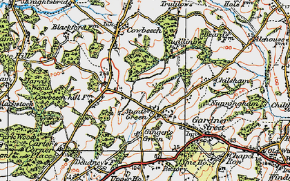Old map of Stunts Green in 1920