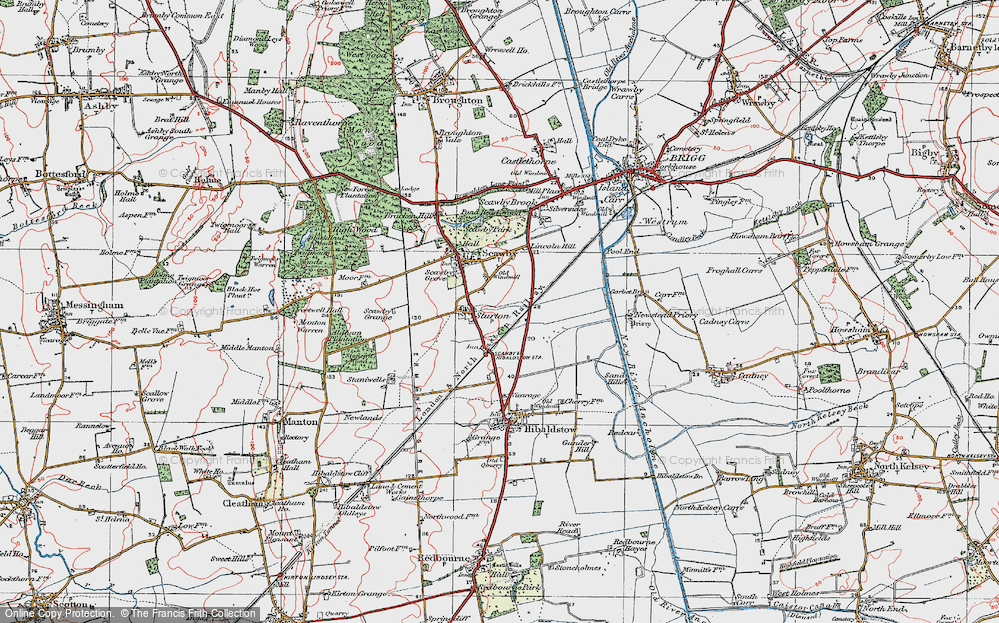 Old Map of Sturton, 1923 in 1923