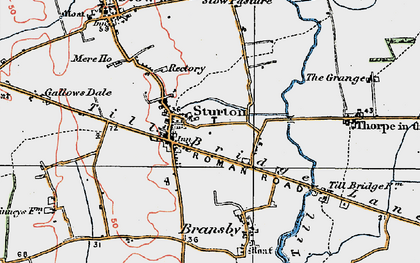 Old map of Sturton by Stow in 1923