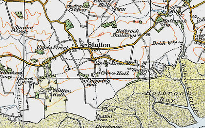 Old map of Stutton in 1921
