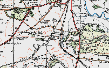 Old map of Stutton in 1925