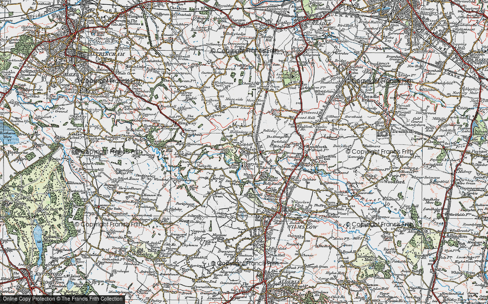 Old Map of Styal, 1923 in 1923