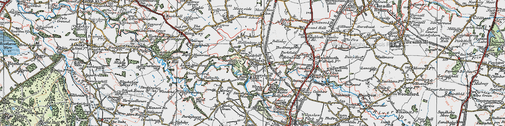 Old map of Styal in 1923