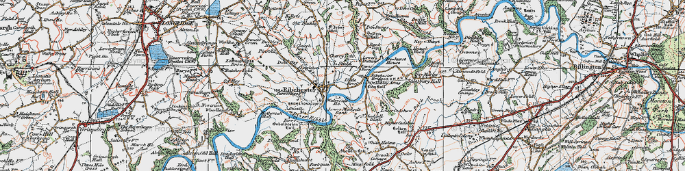 Old map of Stydd in 1924