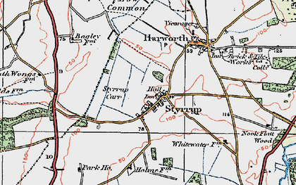 Old map of Styrrup in 1923