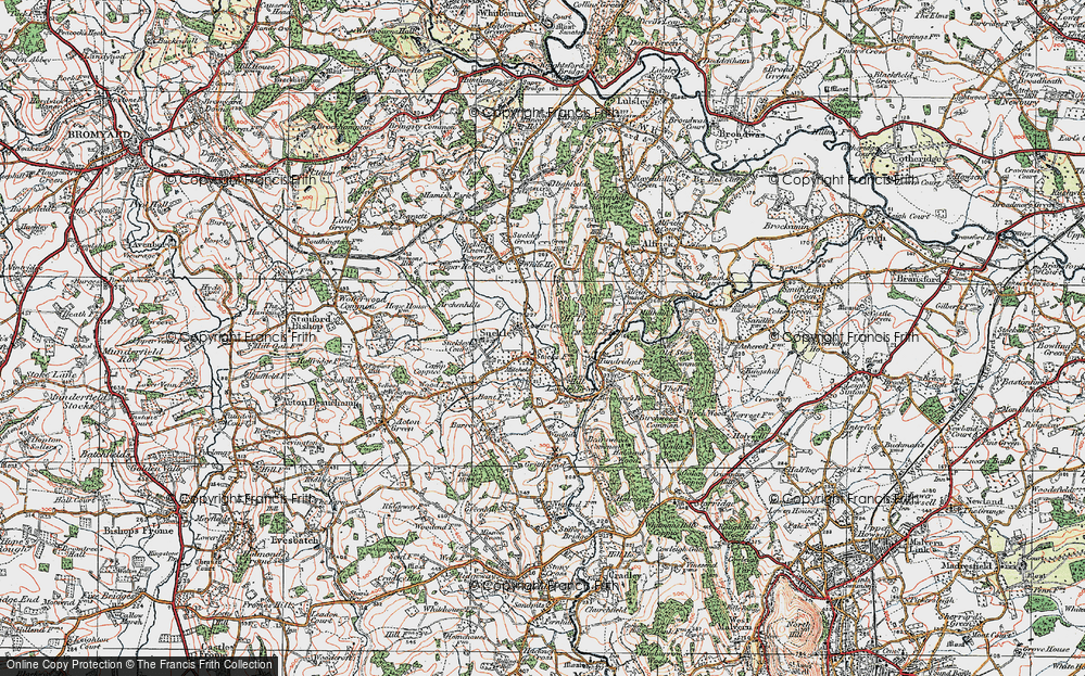 Old Map of Suckley, 1920 in 1920