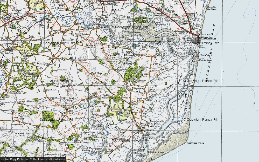 Old Map of Sudbourne, 1921 in 1921