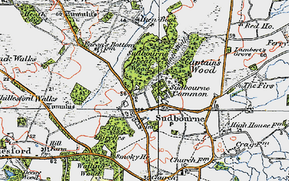 Old map of Sudbourne in 1921