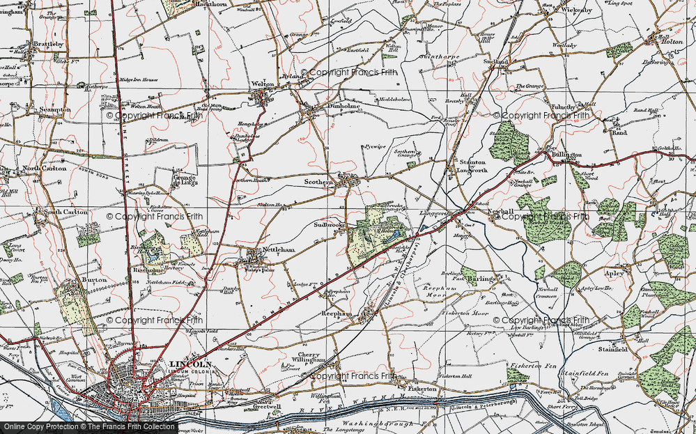 Old Map of Sudbrooke, 1923 in 1923