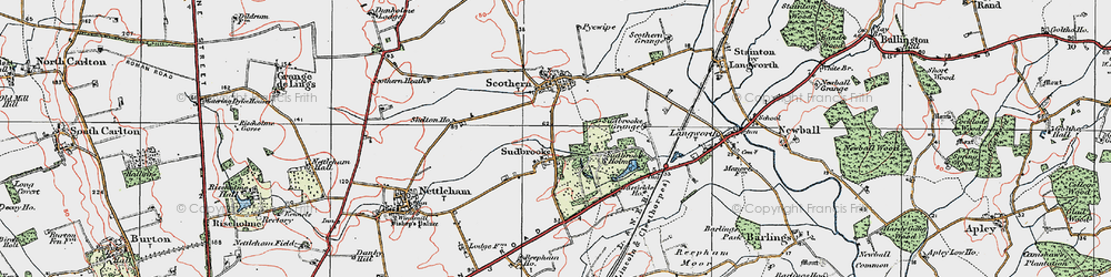 Old map of Barfield Ho in 1923