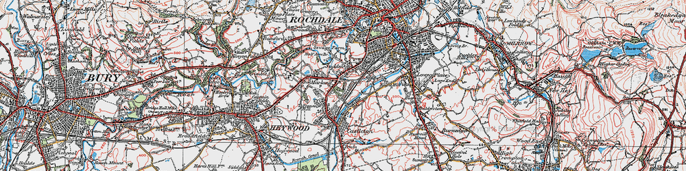 Old map of Sudden in 1924