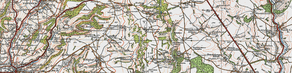 Old map of Sudgrove in 1919