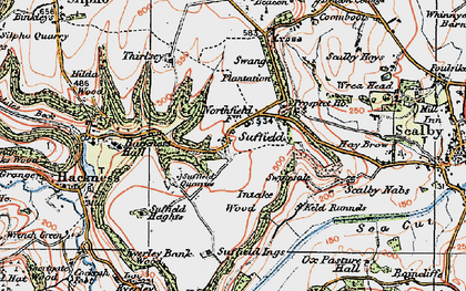 Old map of Suffield in 1925