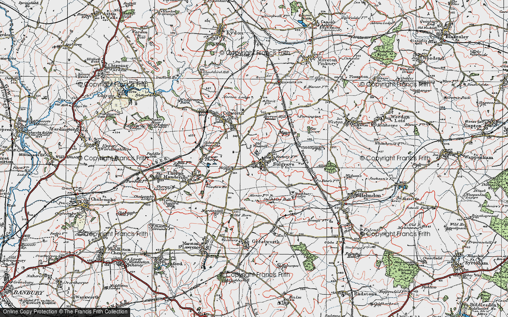 Old Map of Historic Map covering Barrow Hill in 1919