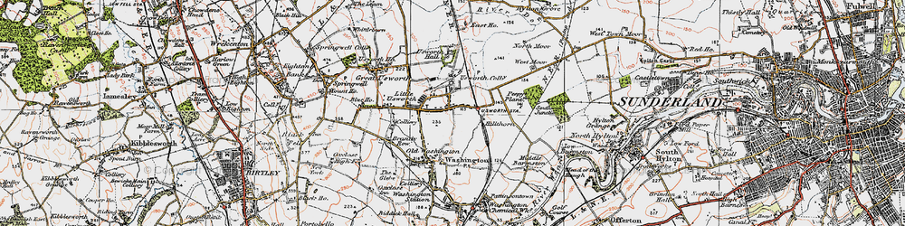 Old map of Sulgrave in 1925