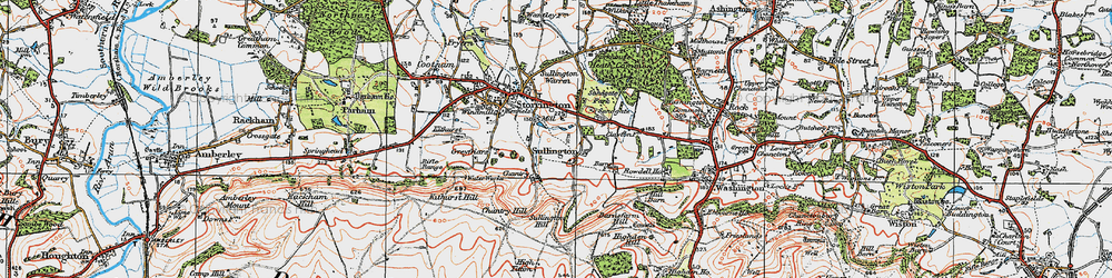 Old map of Barnsfarm Hill in 1920