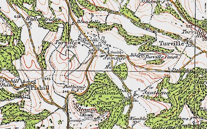 Old map of Summer Heath in 1919