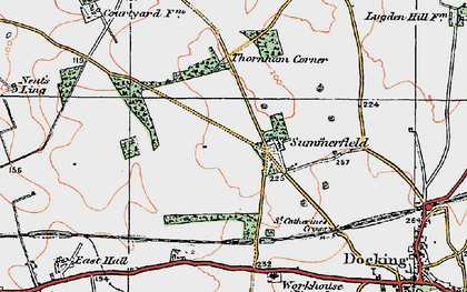 Old map of Burntstalk in 1921