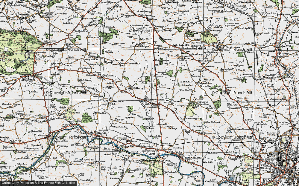 Old Map of Summerhouse, 1925 in 1925