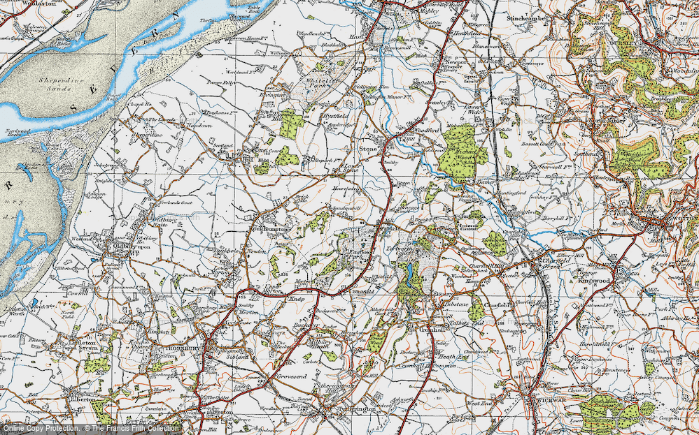 Old Map of Sundayshill, 1919 in 1919