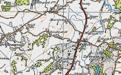Old map of Sundayshill in 1919