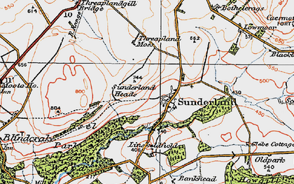 Old map of Linskeldfield in 1925