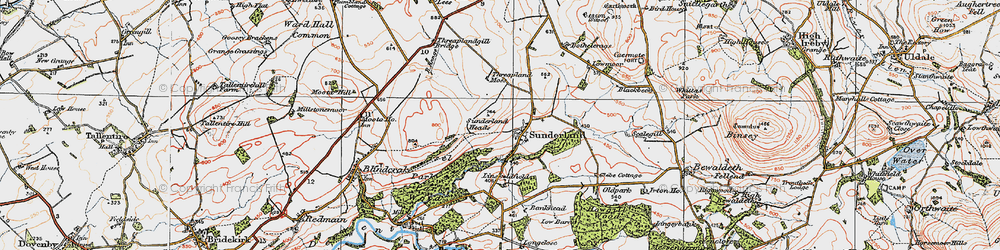 Old map of Linskeldfield in 1925