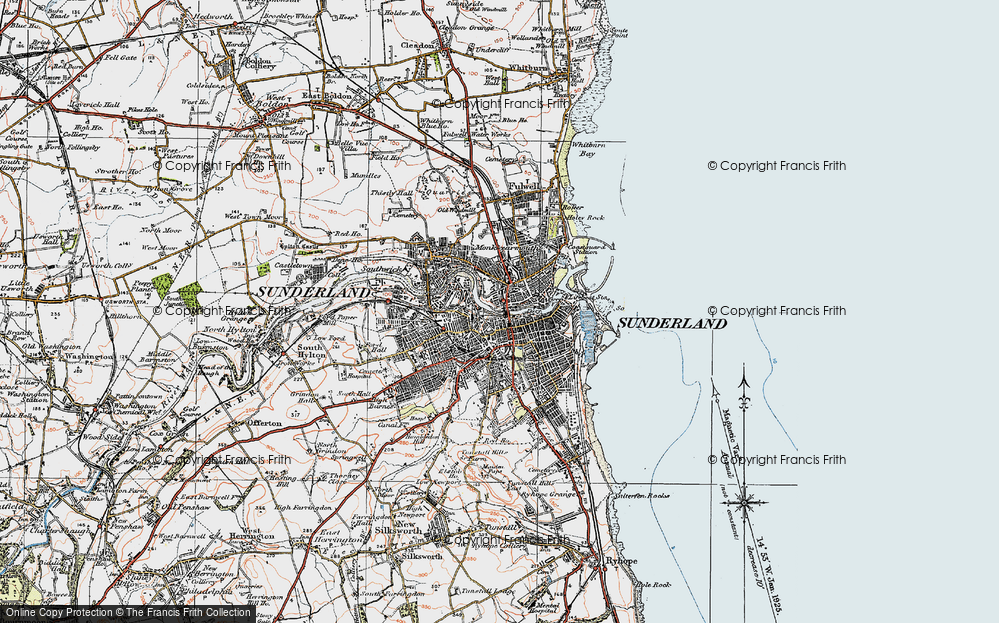 Old Map of Sunderland, 1925 in 1925