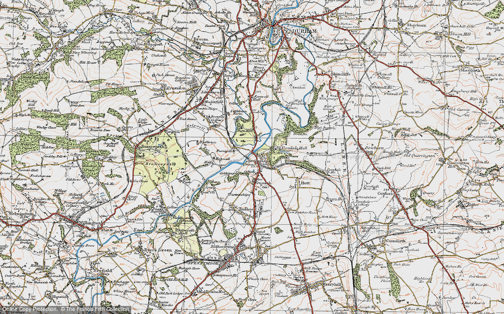 Old Map of Historic Map covering Burnigill in 1925