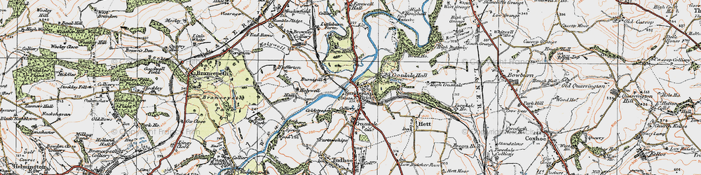 Old map of Burn Hall in 1925